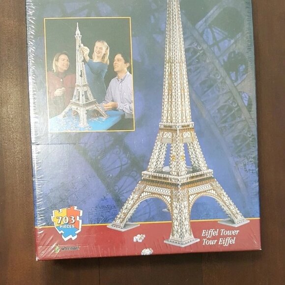 NEW Puzz 3D Eiffel Tower Paris France Puzzle Extra Challenging 703 Piece Wrebbit - Picture 2 of 6